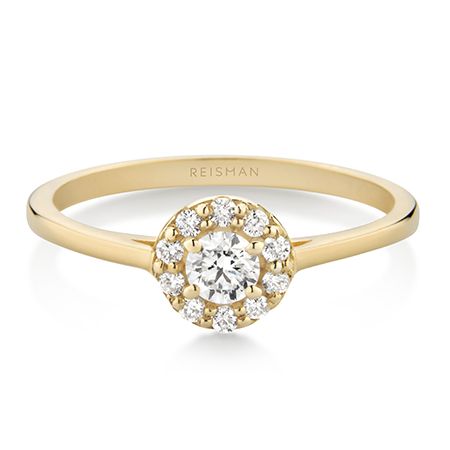 Destaque para Anel de Noivado Último Romance ouro 18k com design sofisticado e acabamento elegante
