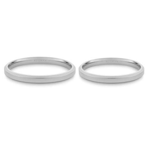 Alianças de Casamento Soft ouro branco 18k