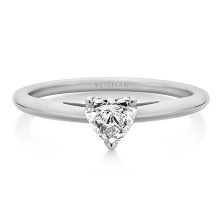 Anel de Noivado Heart ouro branco 18k