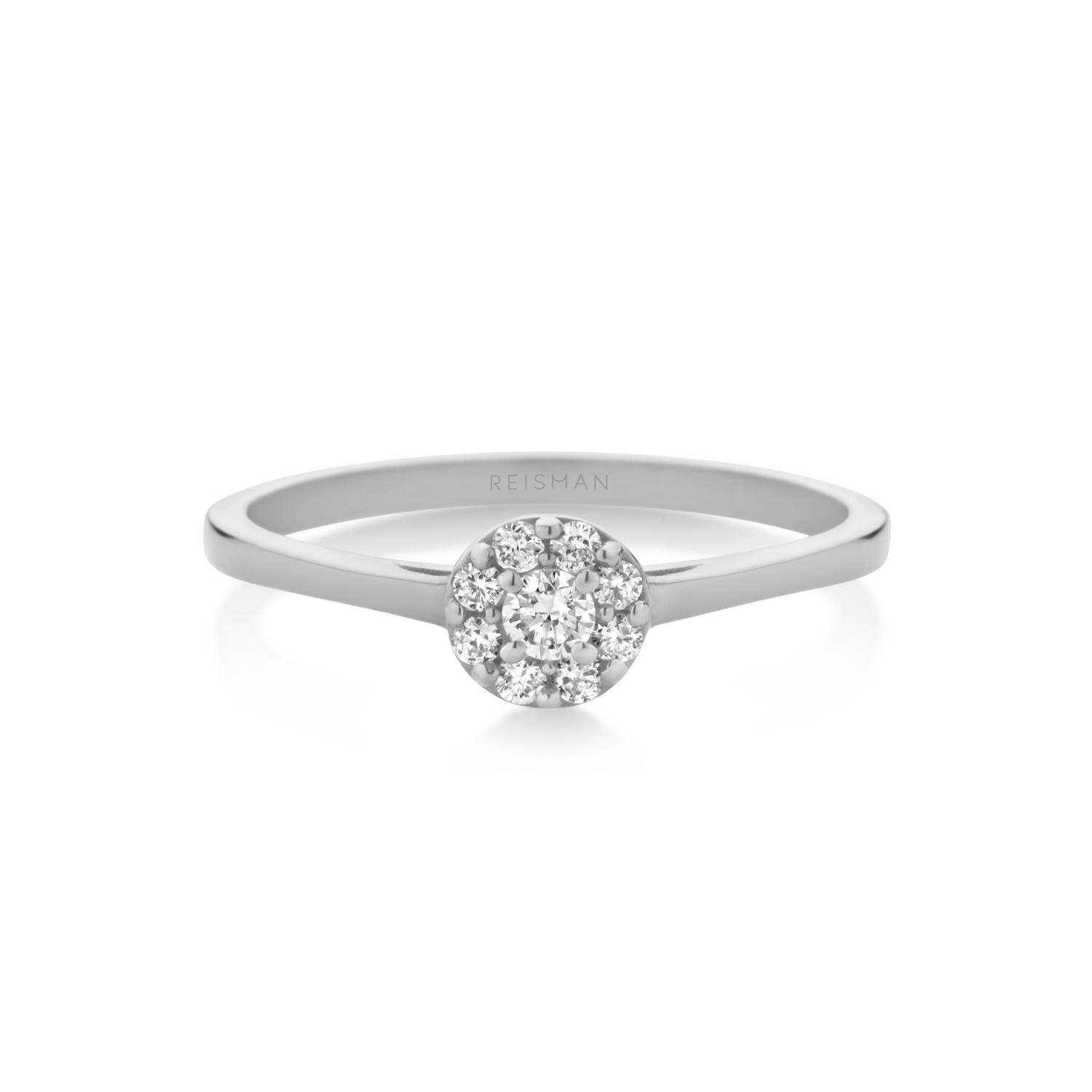 Anel de noivado Sunflower II em ouro branco com Diamante Anel de noivado Sunflower II em ouro branco com Diamante