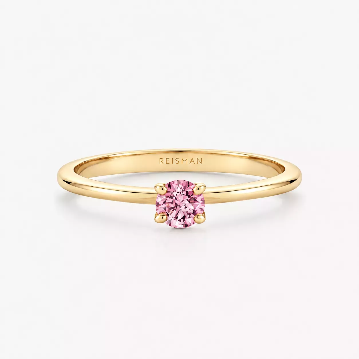 Anel Trancoso Safira Rosa ouro 18k