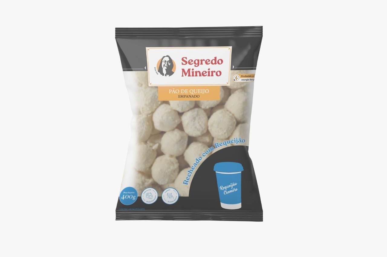 PAO DE QUEIJO EMPANADO RECHEADO DE REQUEIJAO 400g
