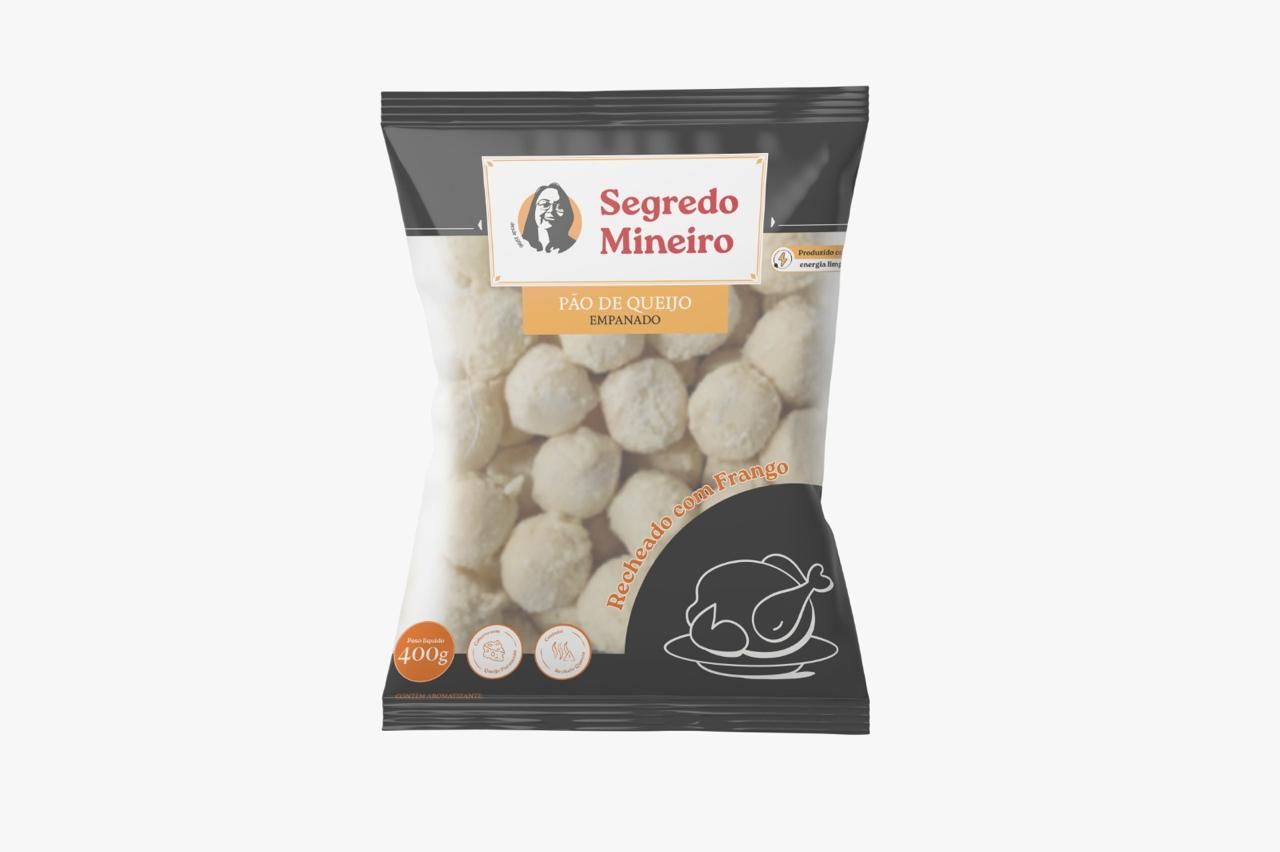 PAO DE QUEIJO EMPANADO RECHEADO DE FRANGO 400g