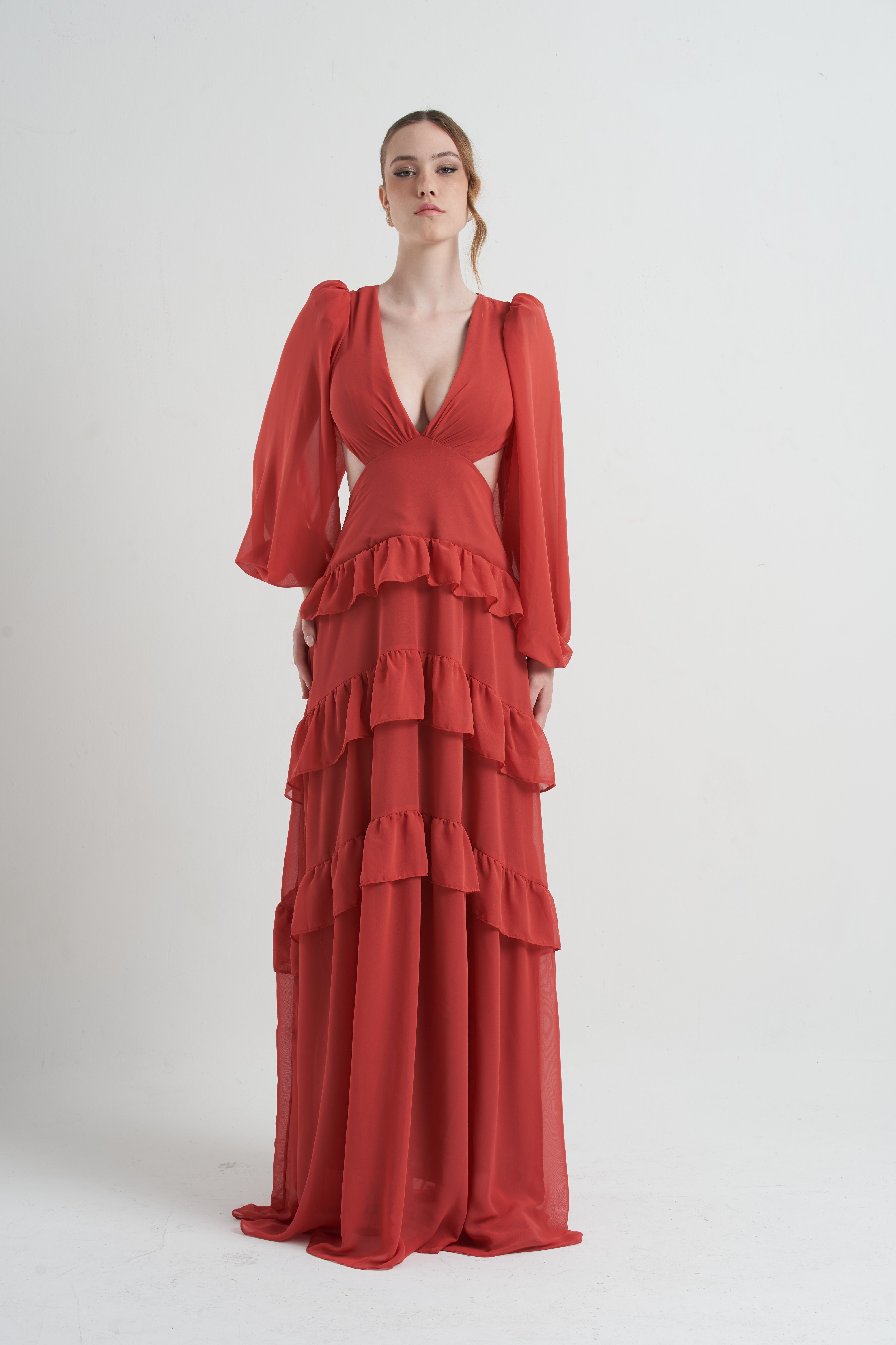 Vestido Marcelle Terracota
