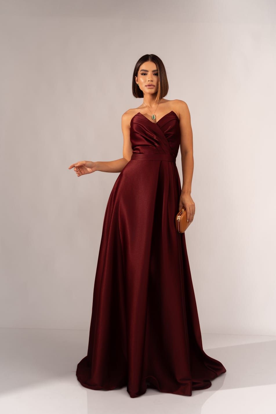 Vestido Juana Marsala