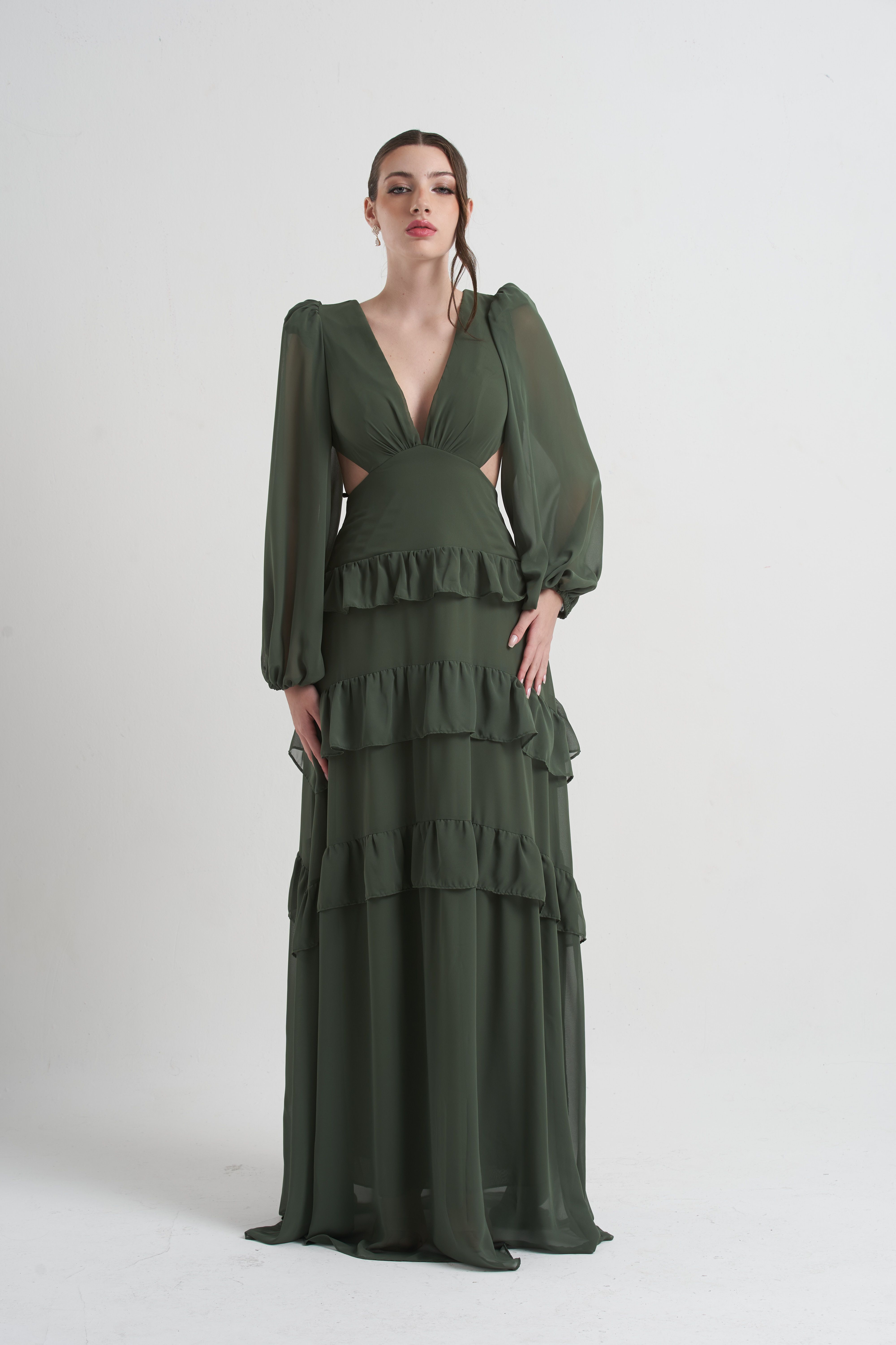 Vestido Marcelle Verde Oliva
