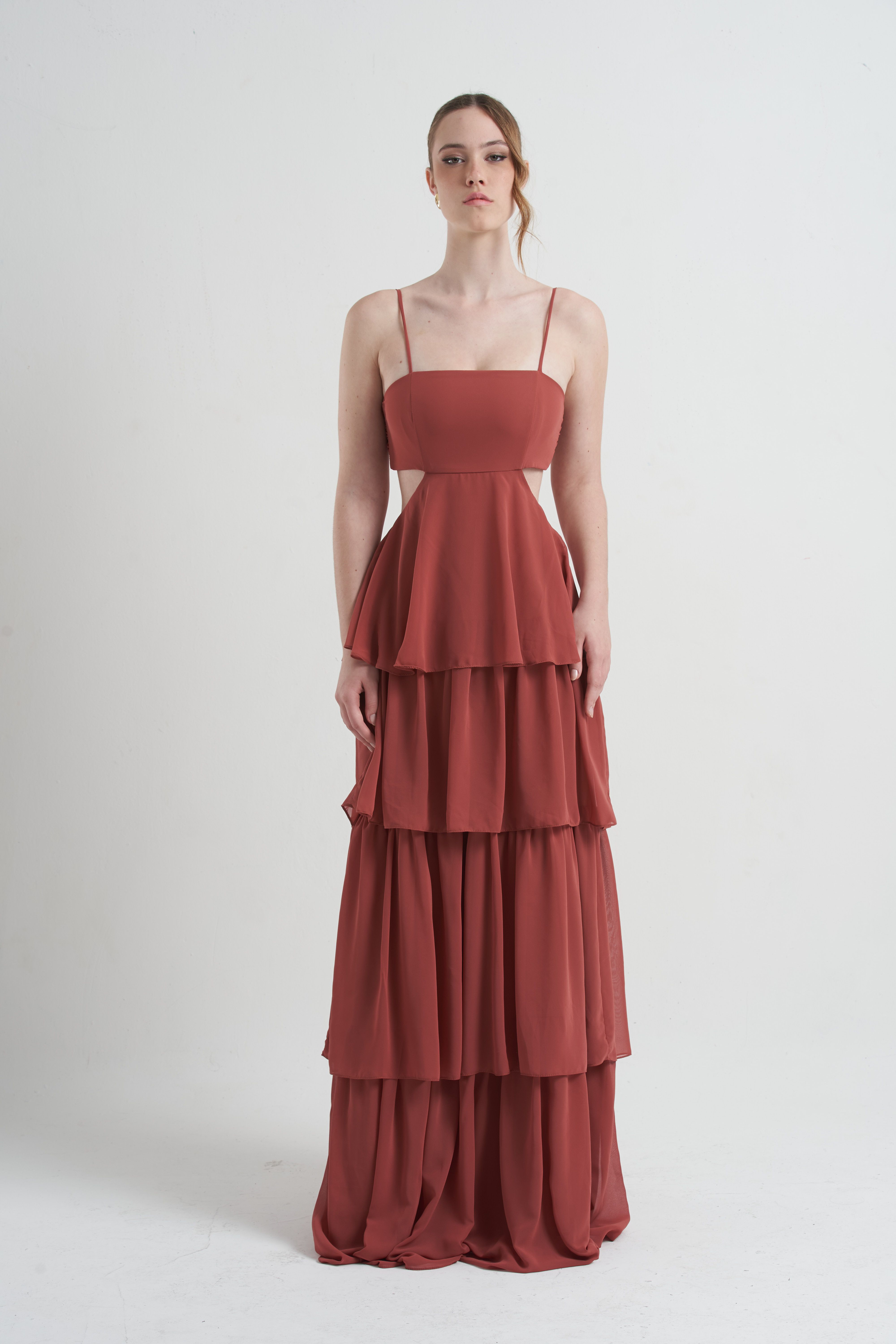 Vestido Aline Terracota