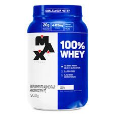 100% Whey Pote 900G - Max Titanium Sabor Leite