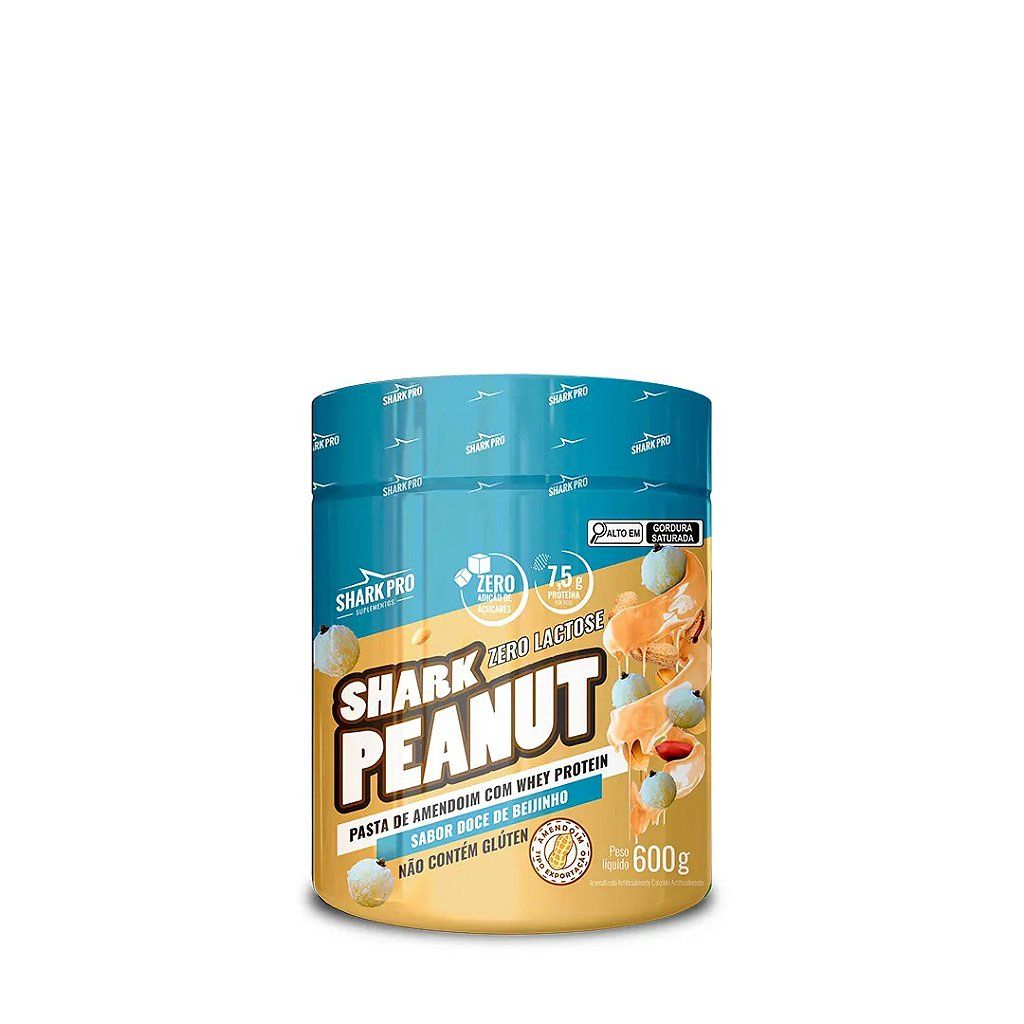 Pasta de Amendoim Shark Peanut Zero Lactose Beijinho- 600g