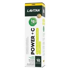 LAVITAN VITAMINA C POWER + C 1g 10 COMP EFERVESCENTES SABOR GUARANร