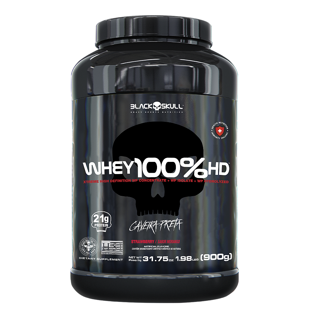 WHEY 100% HD MORANGO 900G