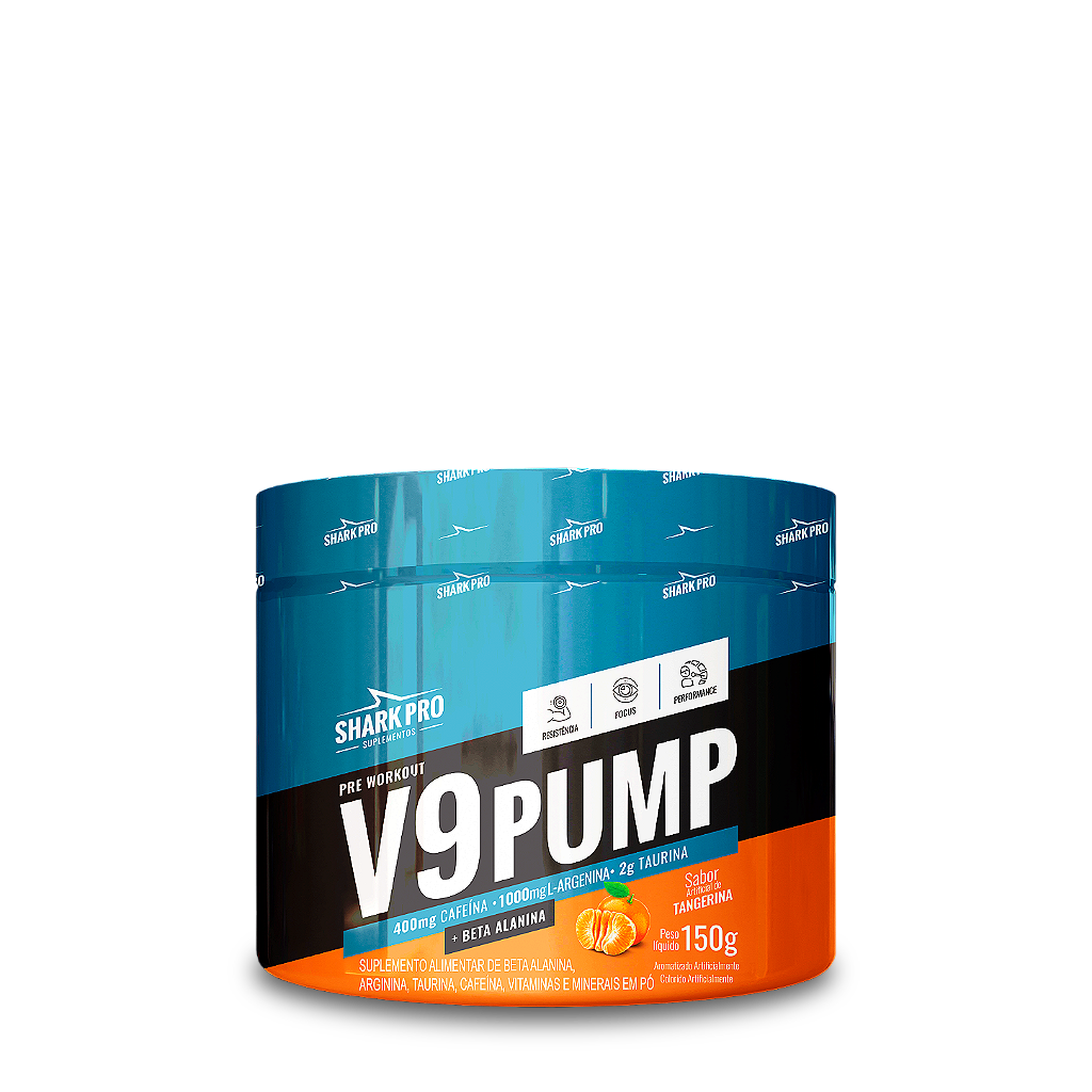 V9-PUMP PRE WORKOUT - PRÉ TREINO 150G Tangerina