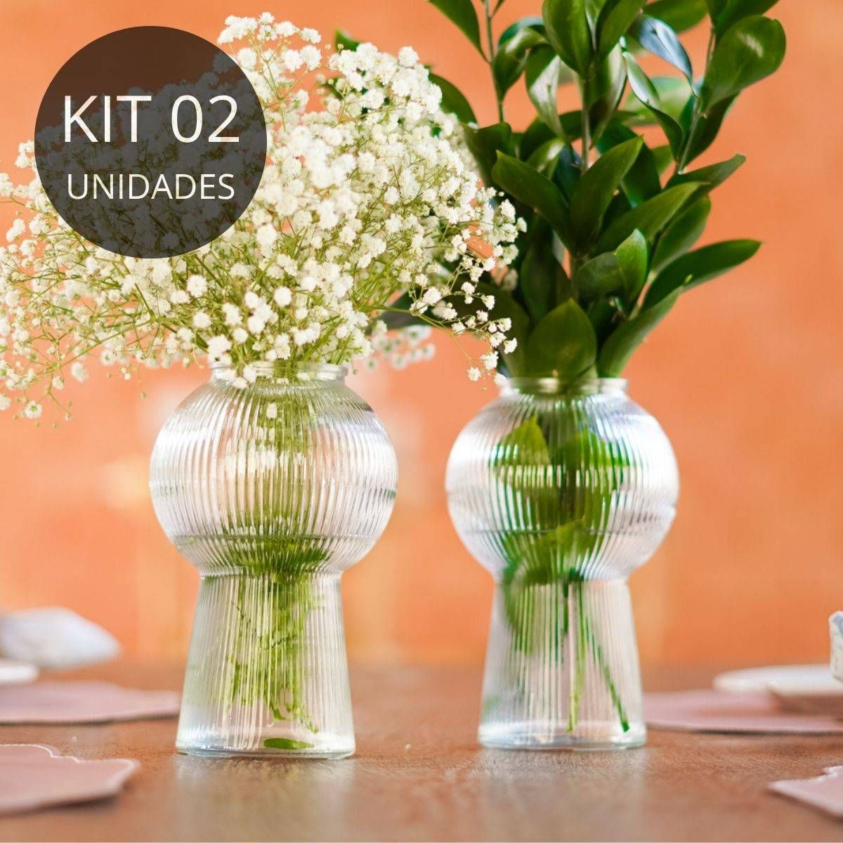 Kit 2  Vasos Lines Globo Superior 780ml - Wolf