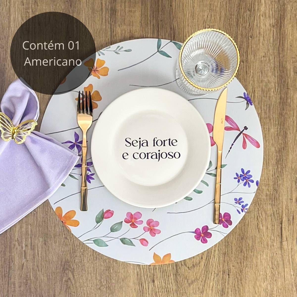 Americano Redondo de Plástico - Primavera