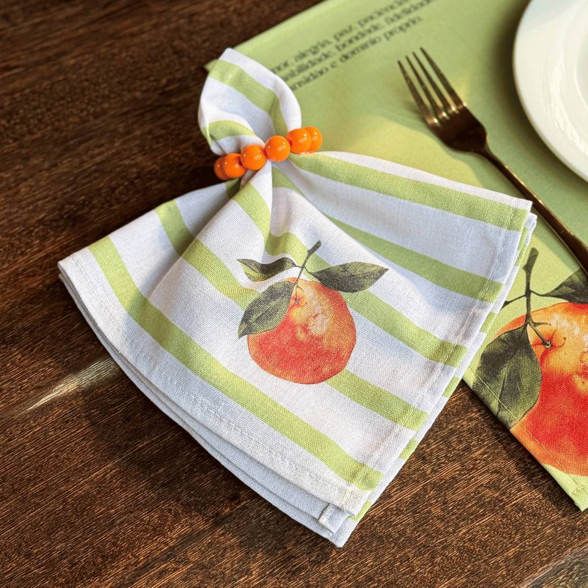 Guardanapo de Linho - Coleção Tangerinas