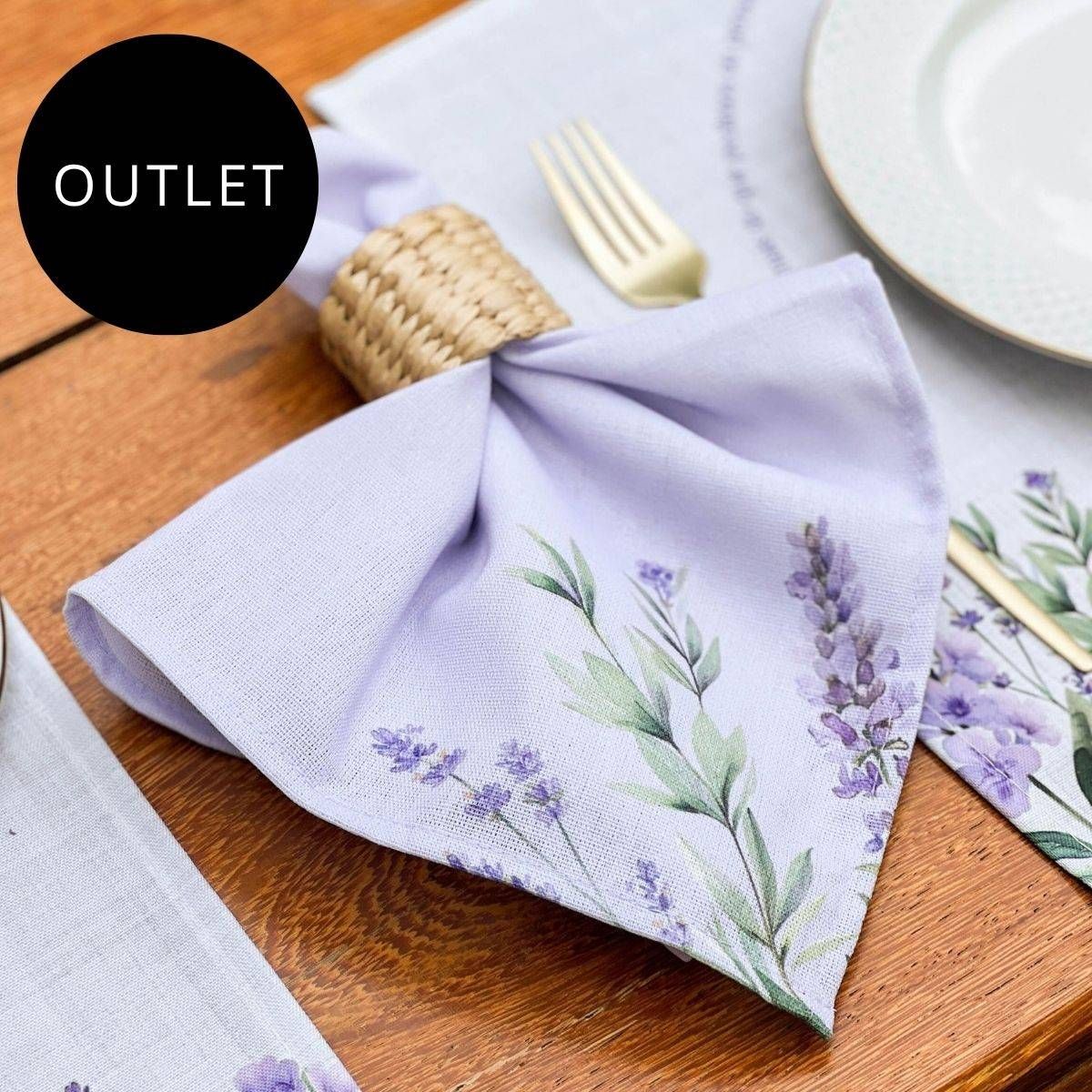 OUTLET Guardanapo em Linho Misto - Coleção Jardim de Lavandas