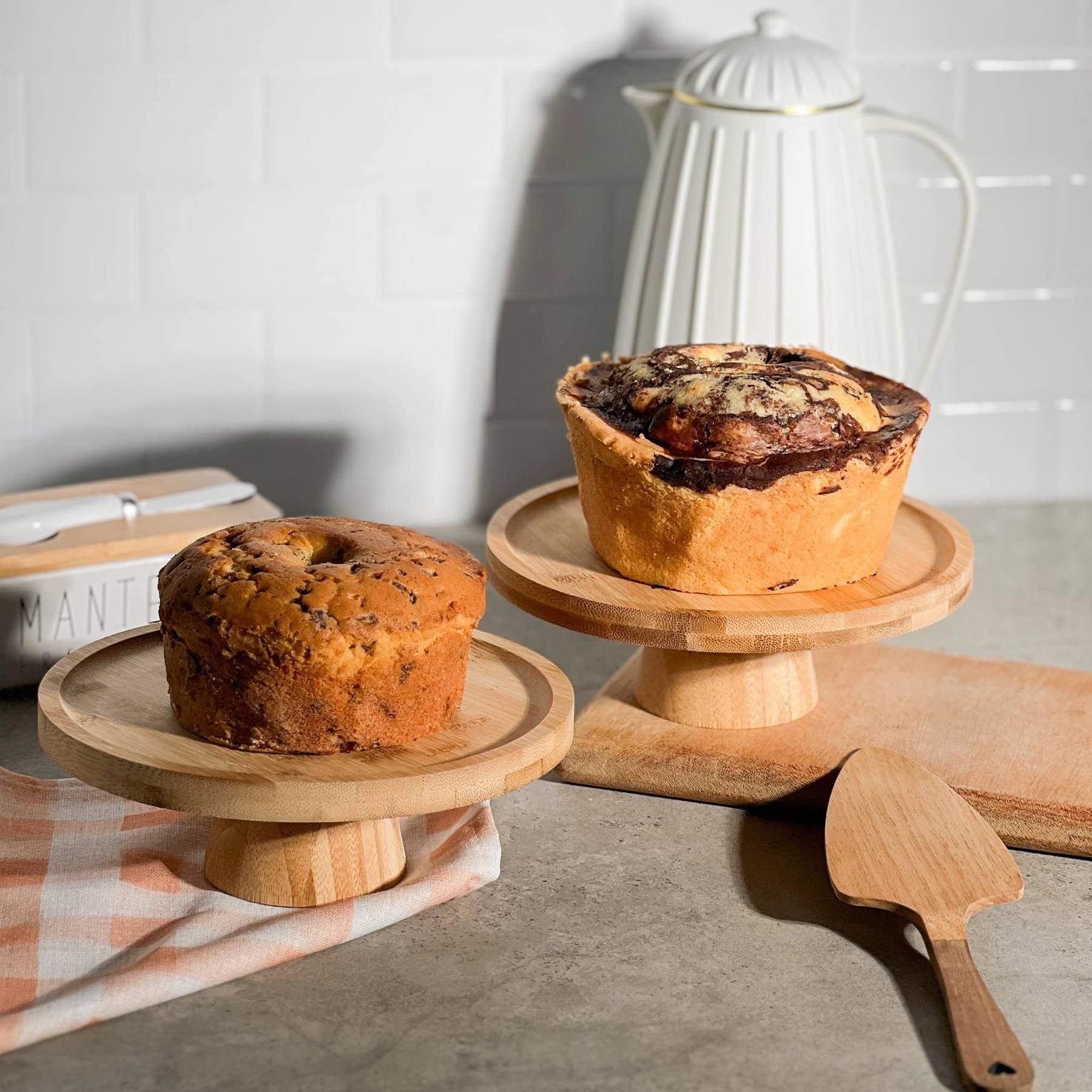 Kit 2 Boleiras de Bambu - 20cm