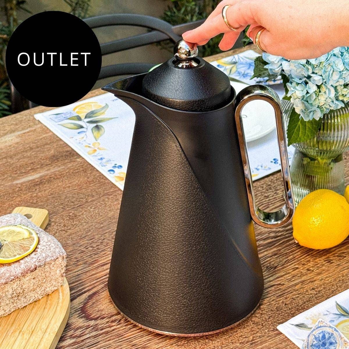 OUTLET Garrafa Térmica Lombardi Nero Preta 1L - Tuut