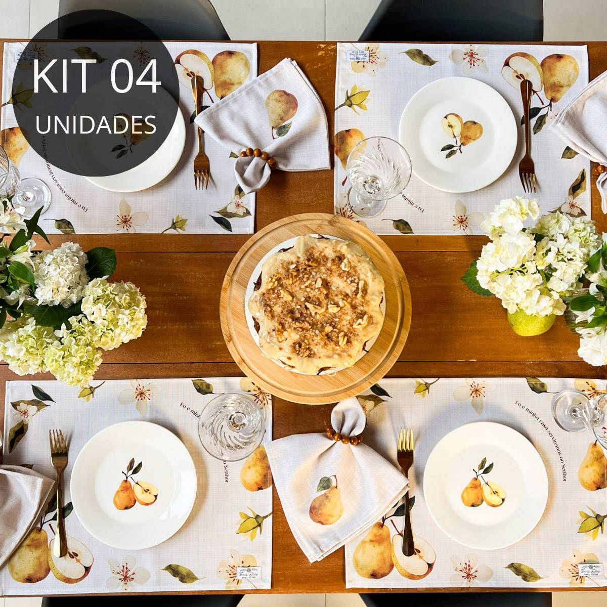 Kit 4 Americanos Impermeáveis - Coleção Peras