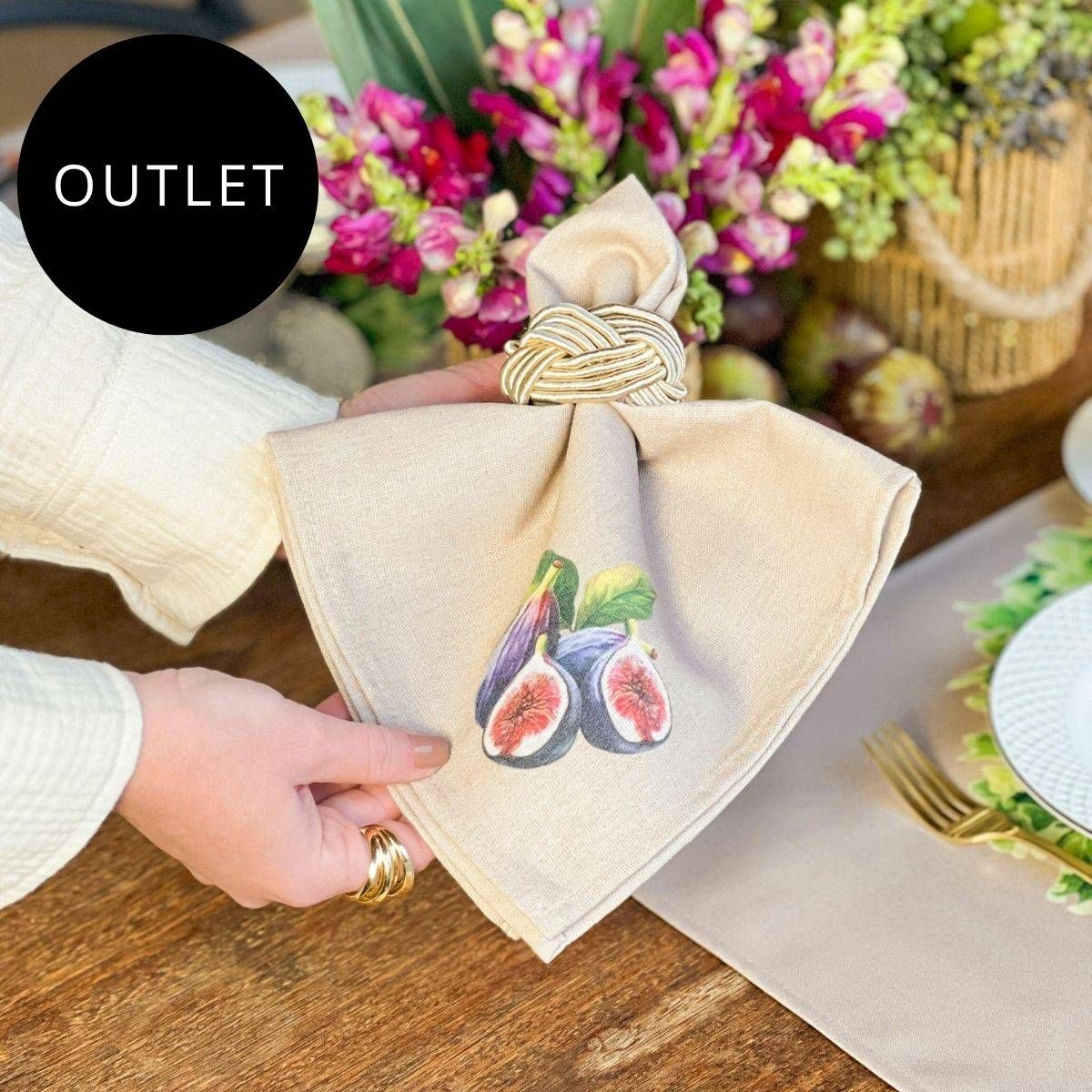 OUTLET Guardanapo em Linho Misto - Coleção Figueira