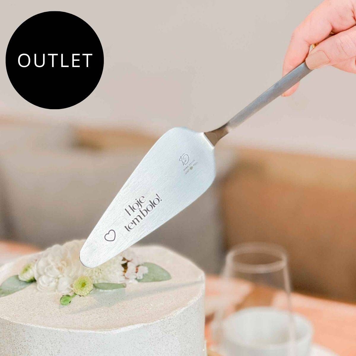 OUTLET Espátula para Bolo de Aço Inox Prata -  Hoje Tem Bolo