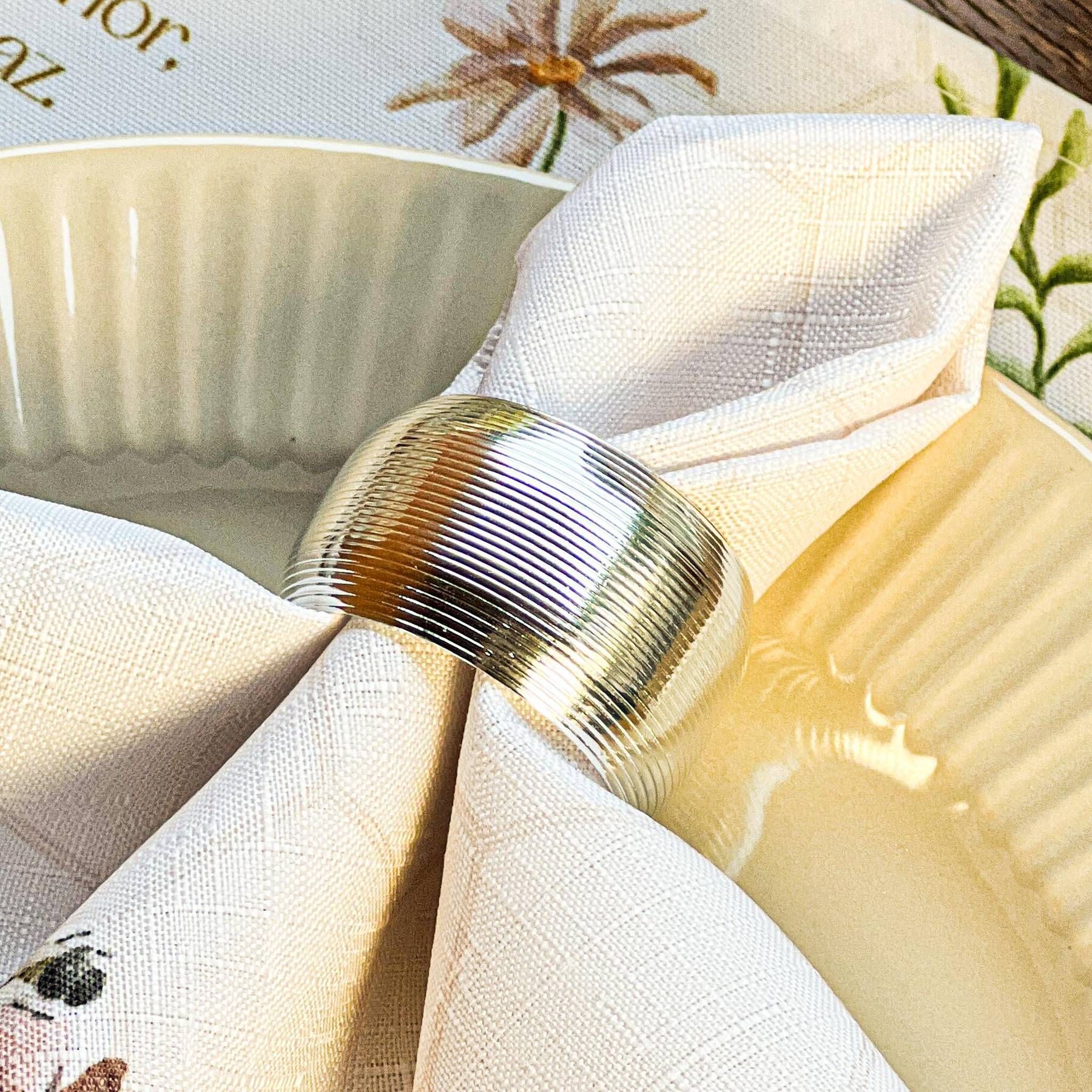 Porta Guardanapo em Metal Prata