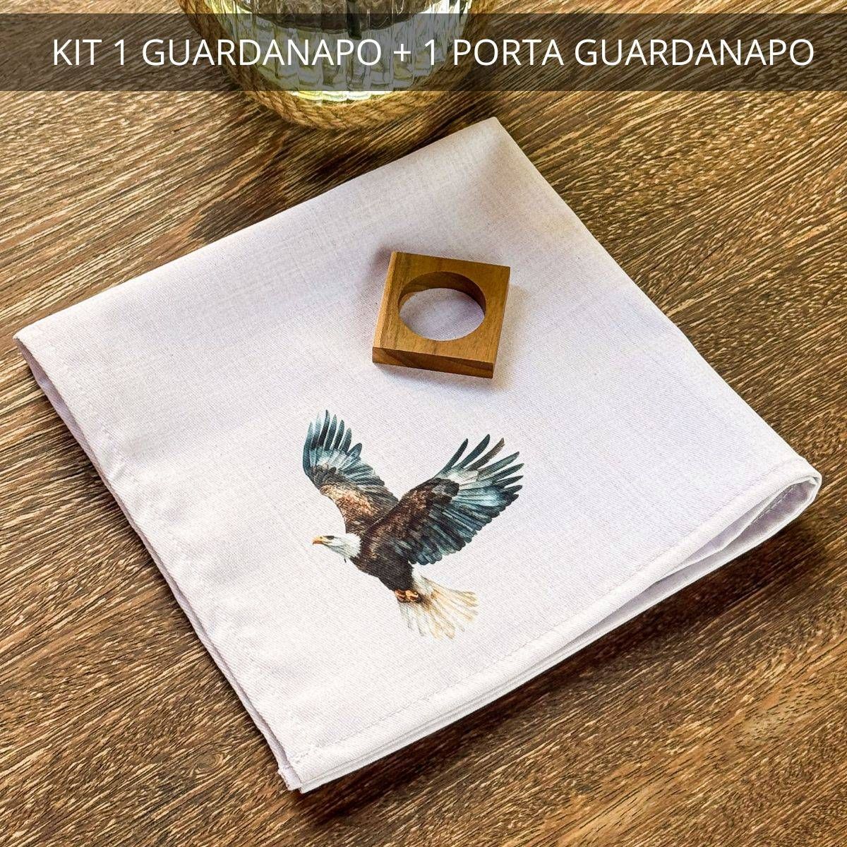 Kit 1 Guardanapo + 1 Porta Guardanapo - Coleção Águias