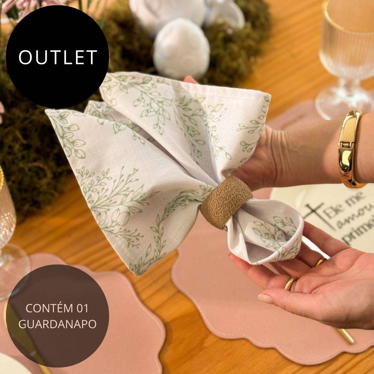OUTLET Guardanapo de Linho Misto - Coleção Ele me amou primeiro