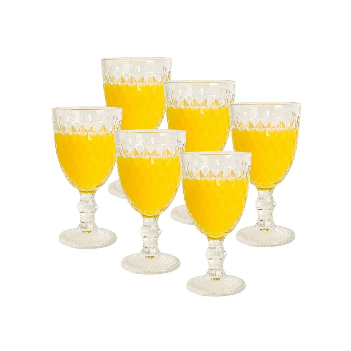 Conjunto com 6 Taças Bico De Abacaxi Lyor - 325ml