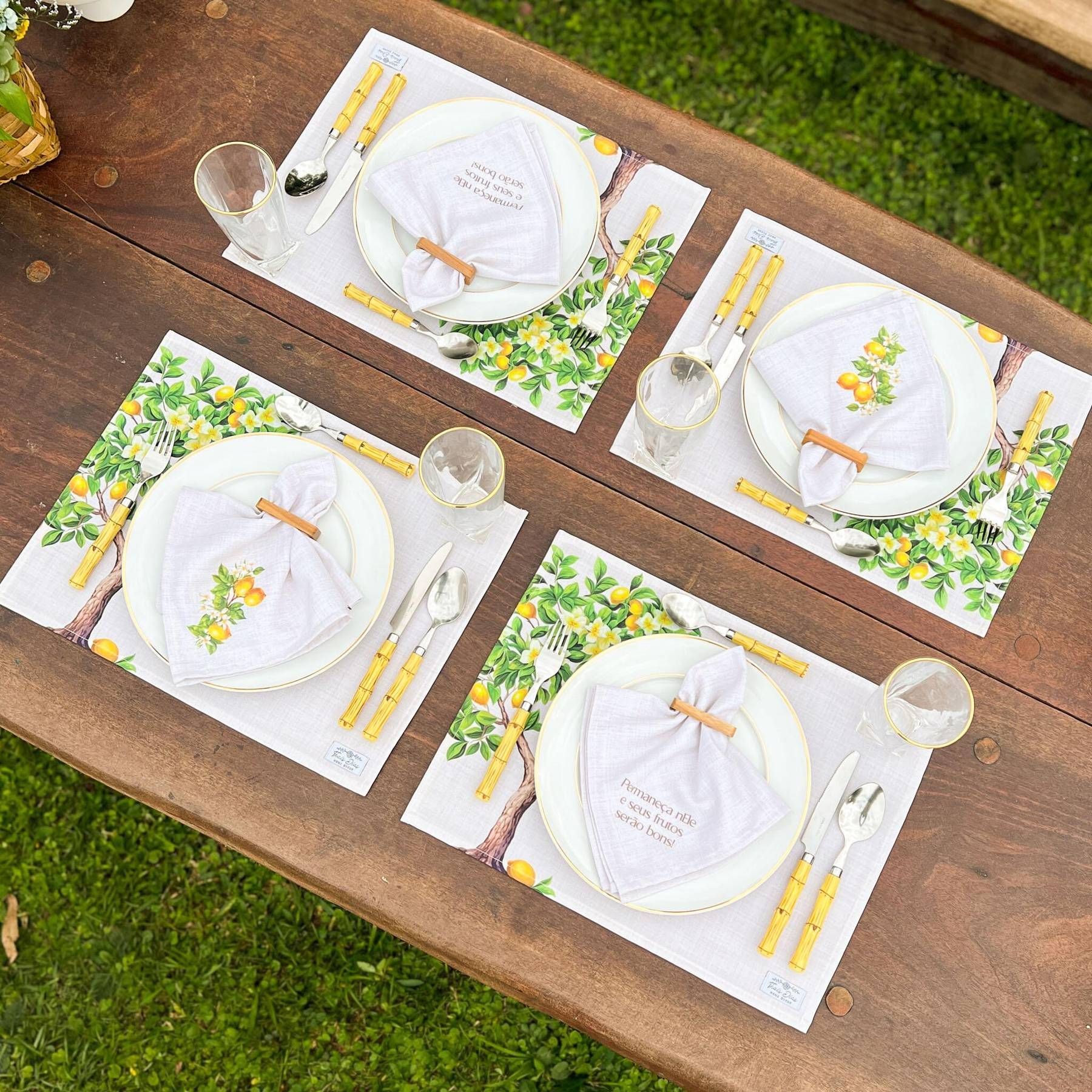 Kit 4 Americanos Impermeáveis Limão Siciliano