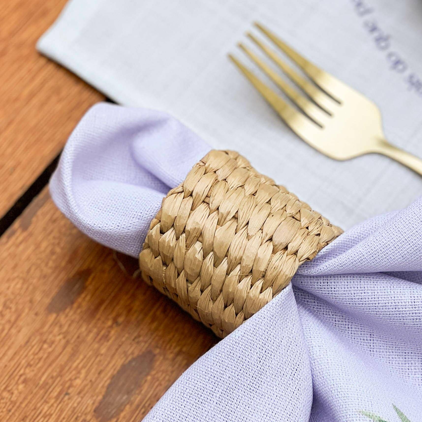 Porta Guardanapo de Fibra Natural - Coleção Jardim de Lavandas
