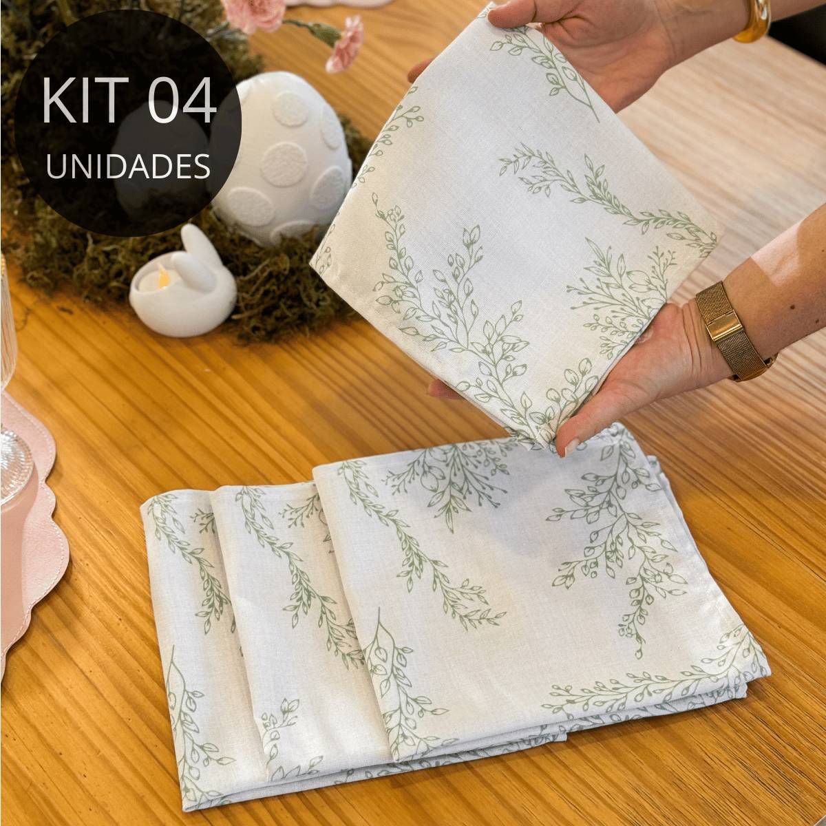 Kit 4 Guardanapos de Linho - Coleção Ele me amou primeiro