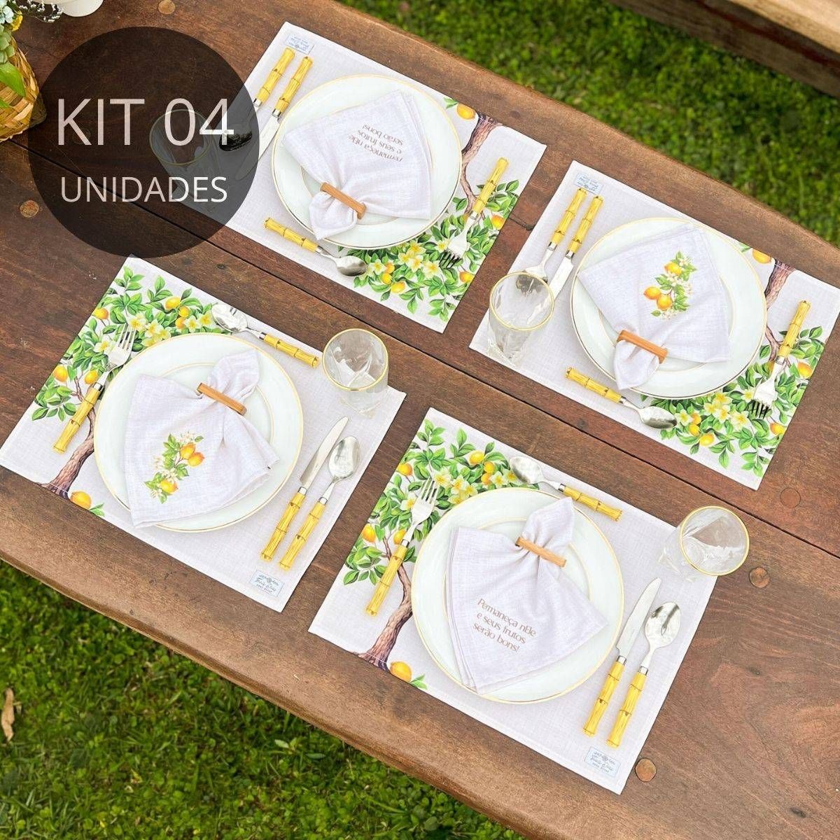 Kit 4 Americanos Impermeáveis Limão Siciliano