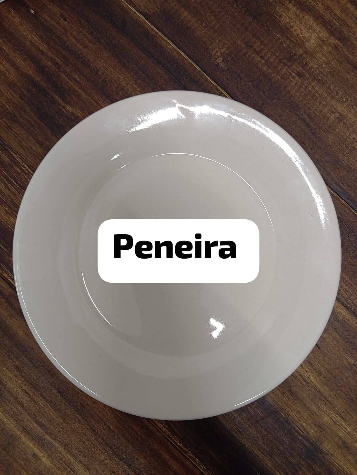 Prato de Sobremesa BRANCO B - Diâmetro 20,5cm (PENEIRA)