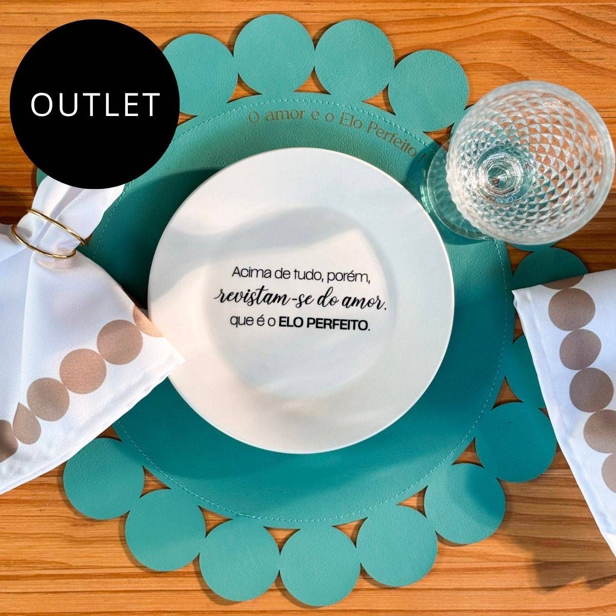 OUTLET Americano em Couro Ecológico  Turquesa - Coleção Elo Perfeito