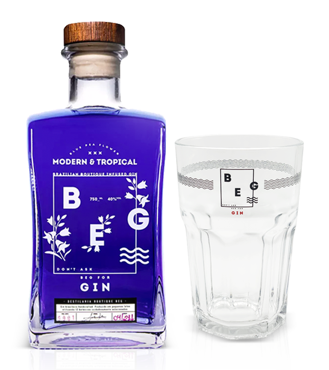 Gin Beg Modern & Tropical - 750 ml - com 1 Copo