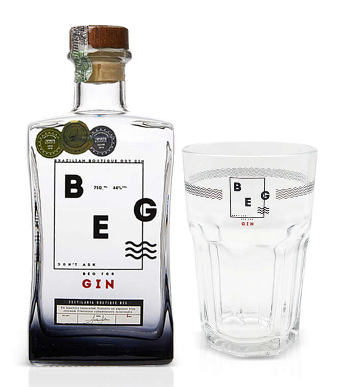 Gin Beg Boutique - 750 ml - com 1 Copo