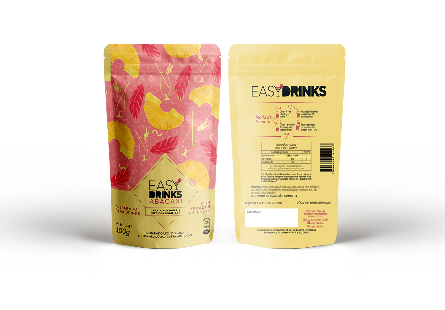 Preparado para bebidas sabor Abacaxi 100grs