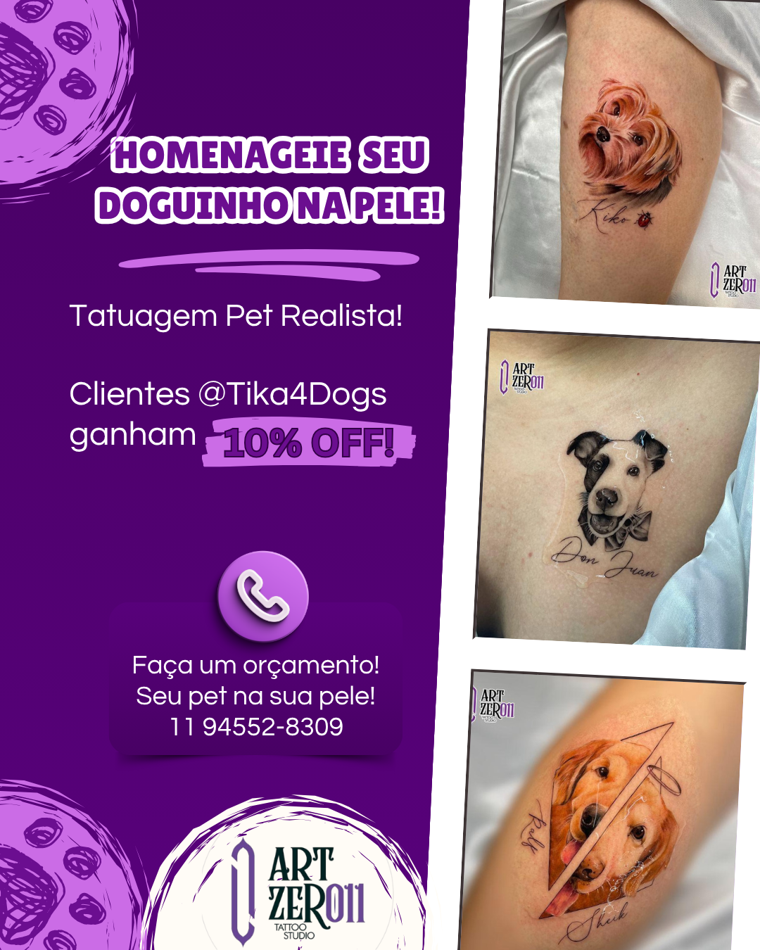 Tatuagem Pet Realista