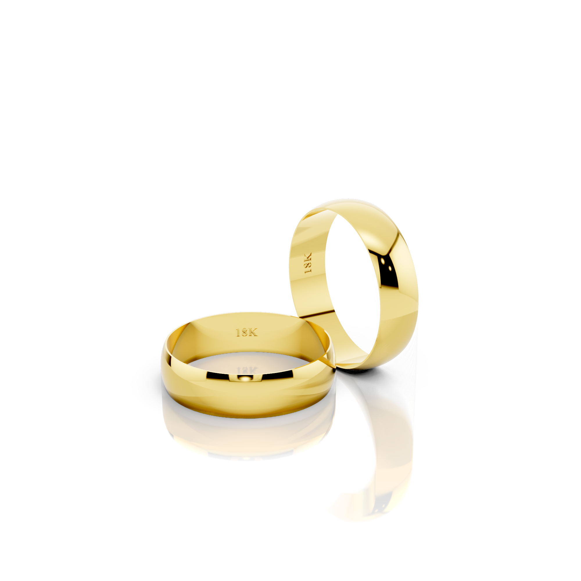 Par de Aliança de Ouro Tradicional 5mm