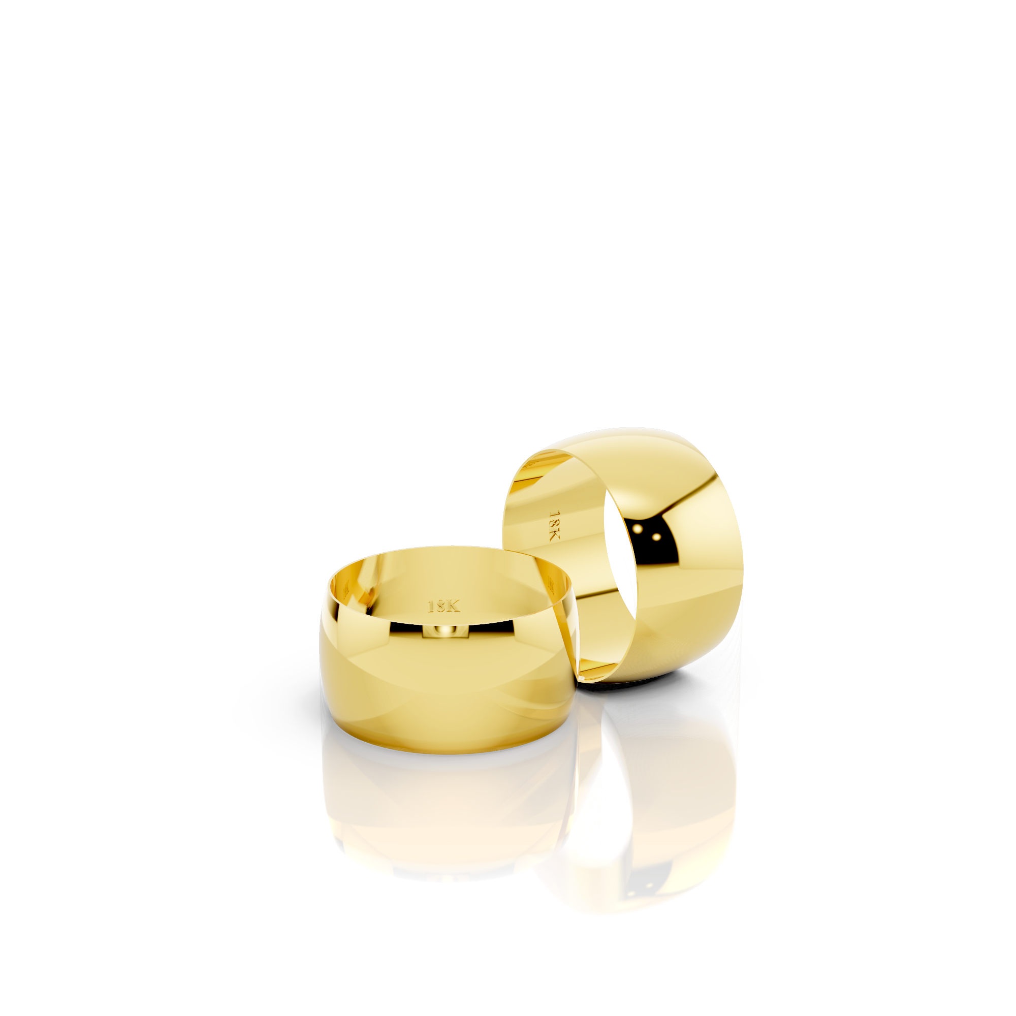 Par de Aliança de Ouro Tradicional 10mm