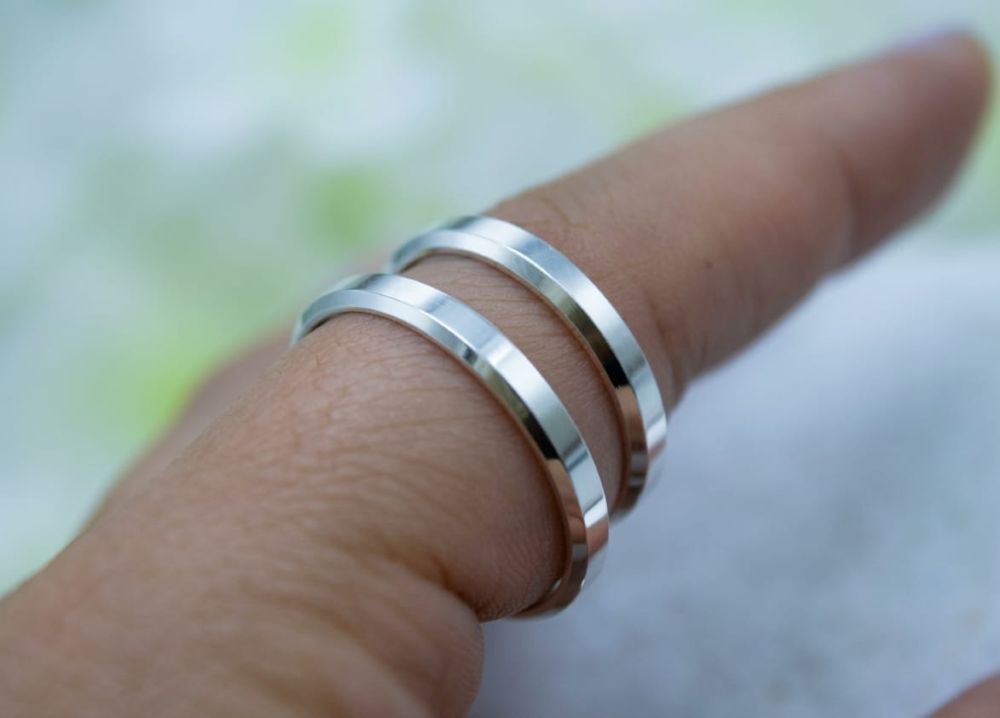 Par de Alianças Prisma 3mm