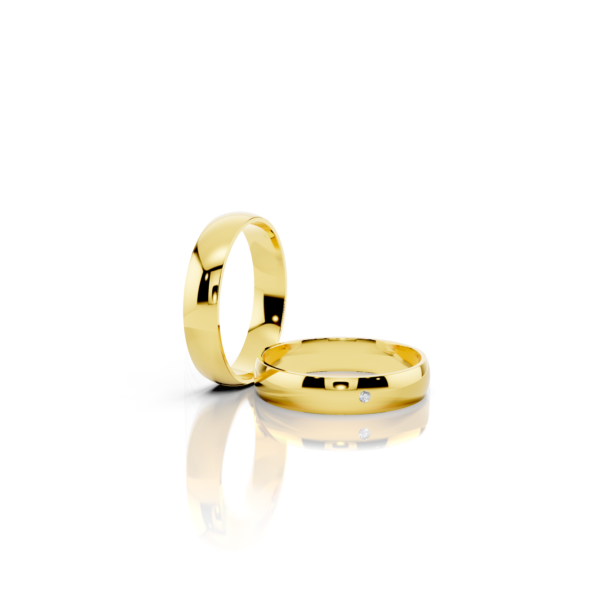 Par de Alianças Majestic Gold 4mm