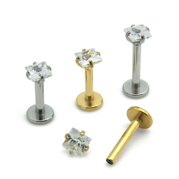 Labret Zircônia Quadrado
