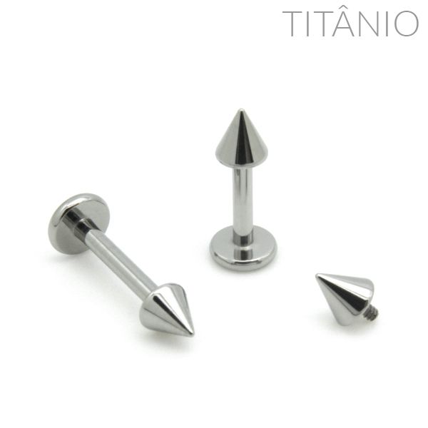 Labret Rosca Interna com Spike Titânio
