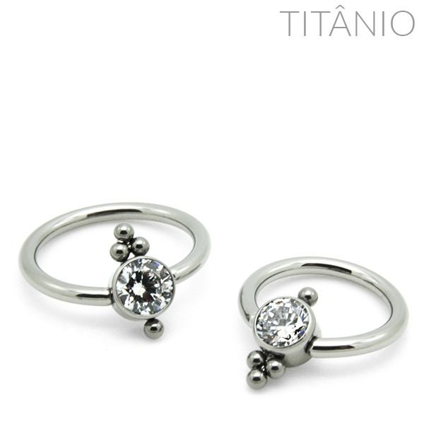 Captive Disco Zirconia 4 Esferas Titânio