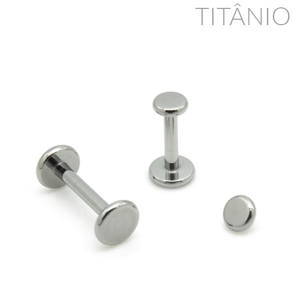 Labret Disco Flat Titânio