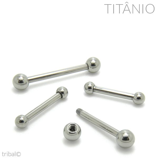 Barbell Mamilo Titânio