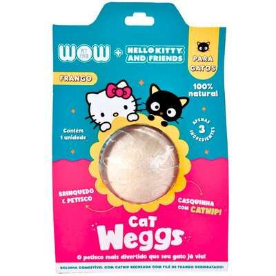 Petisco Weggs para Gatos Hello Kitty Pato e Catnip Wow 1 unidade