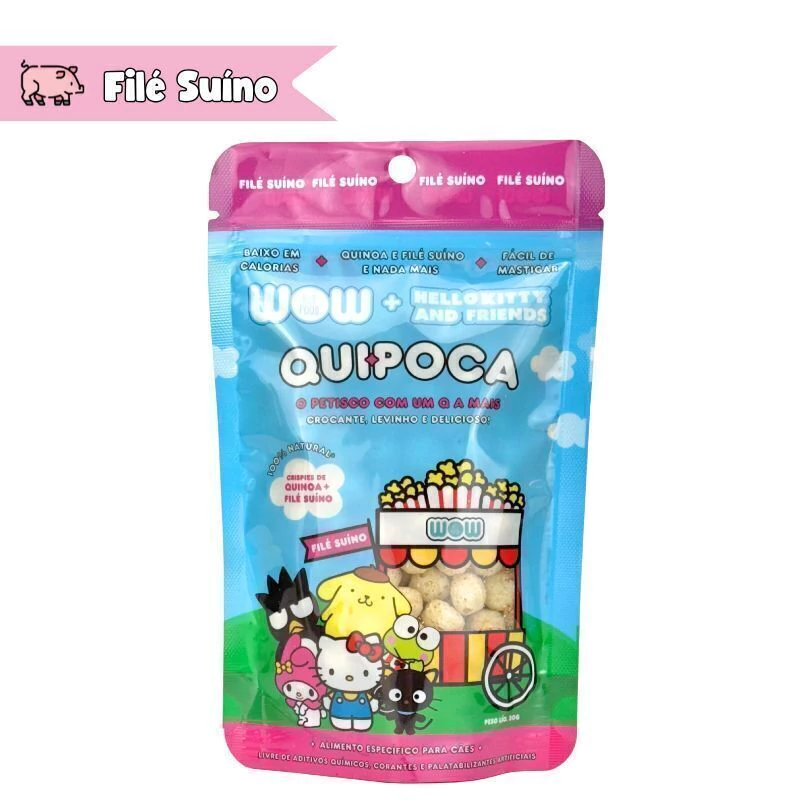 Petisco Wow Quipoca Hello Kity para Cães sabor Filé Suíno